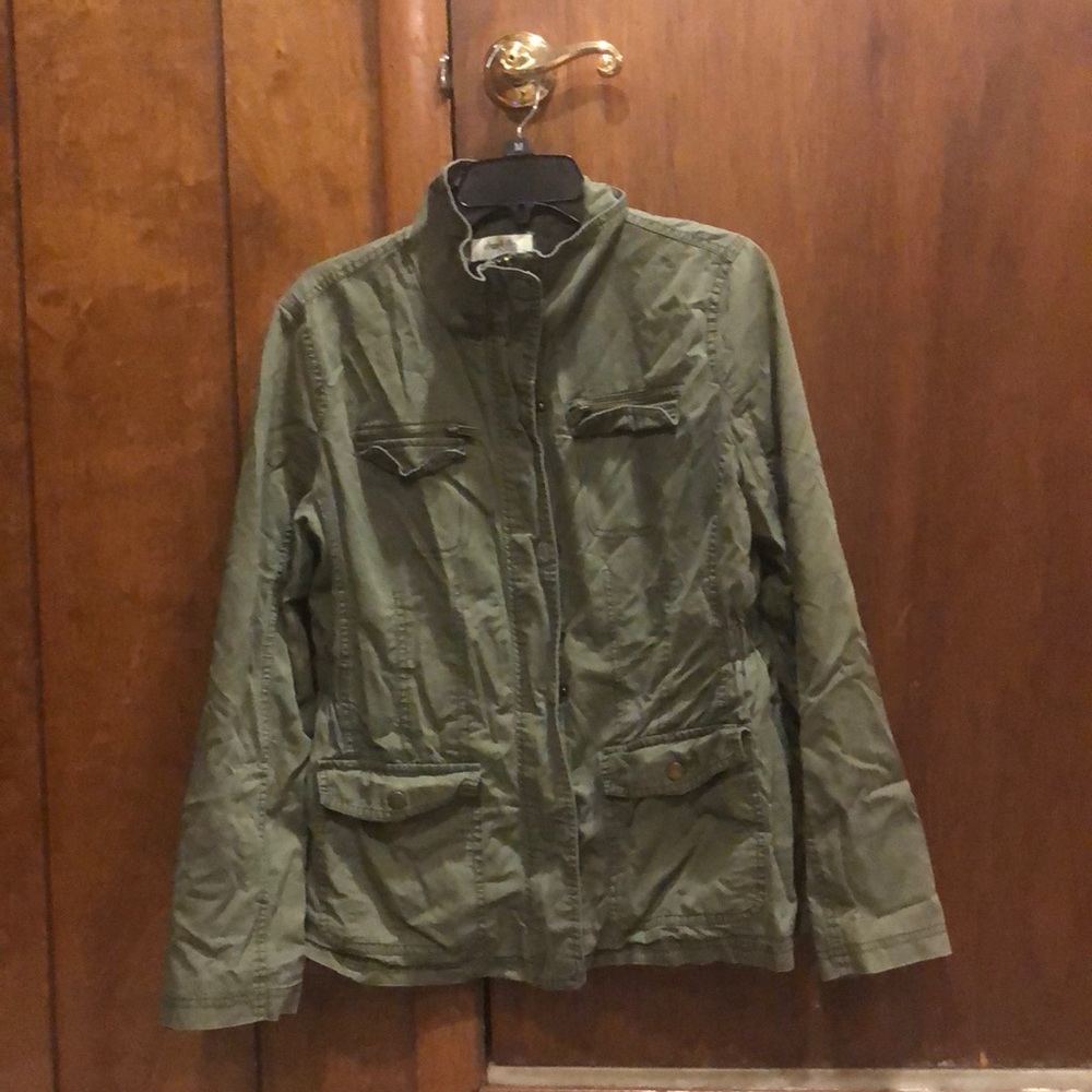 Olive Green Fall Jacket from Charlotte Russe